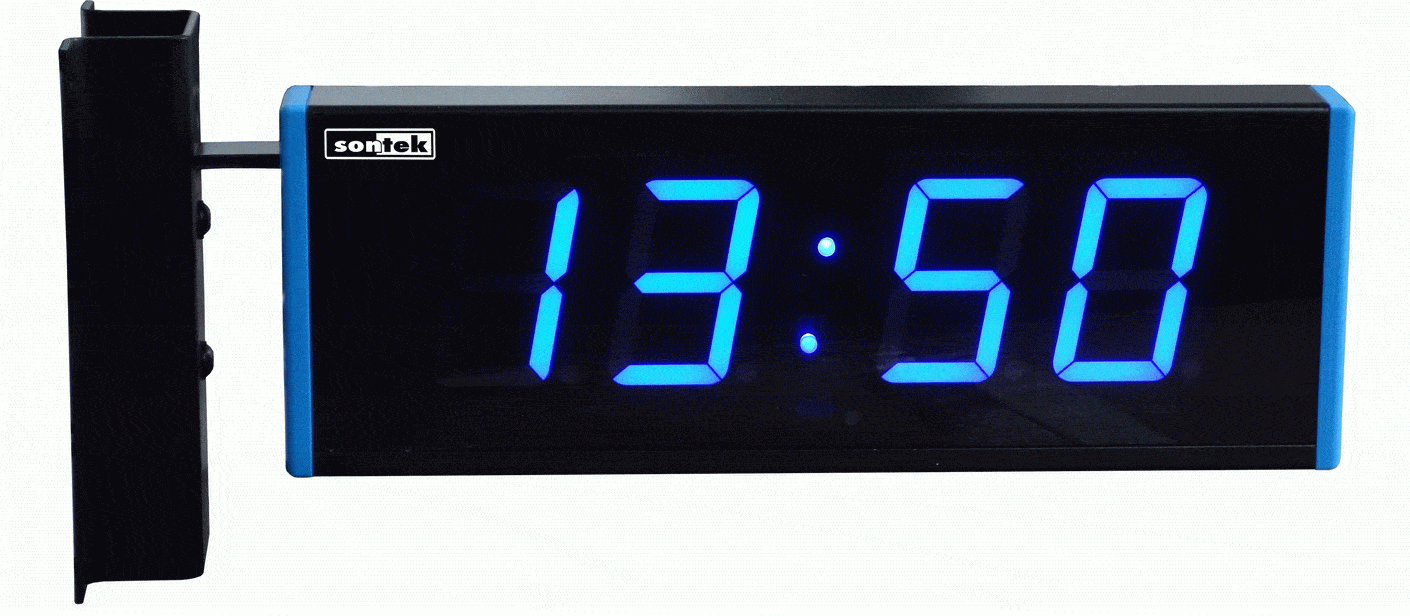 Interiérové digitálne hodiny D202x/057/4/B s bočnou konzolou